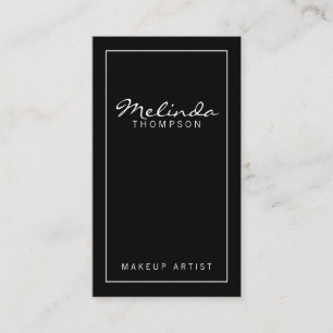 Professional Simple Modern Black and White Business Card