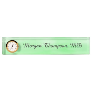 Professional Simple Modern Green Nameplate