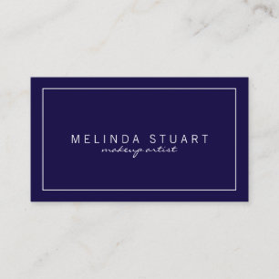 Professional Simple Modern Navy Blue Business Card