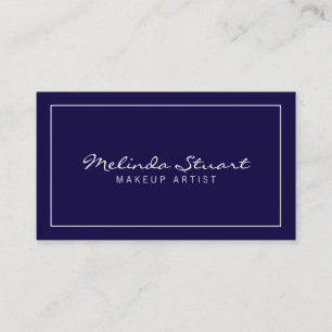 Professional Simple Modern Navy Blue Business Card