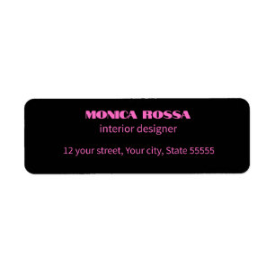 Professional Simple Modern Neon Pink Black