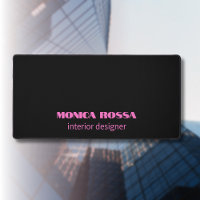 Professional Simple Modern Neon Pink Black