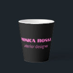 Professional Simple Modern Neon Pink Black Latte Mug<br><div class="desc">Minimalist Clean Black Soli Colour Background and Neon Pink modern font Latte Mug. Personalise for your custom use.
Classic Design | Elegant Product | Trendy Colours | Stylish and Fashion | Professional Business Design</div>