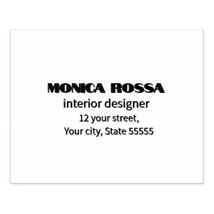 Professional Simple Modern Neon Pink Black Rubber Stamp