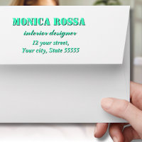 Professional Simple Modern Neon Teal Black