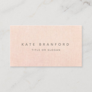 Professional Simple Modern Peach  Social Media Business Card