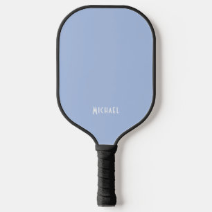 Professional Simple Name Modern Light Blue White Pickleball Paddle