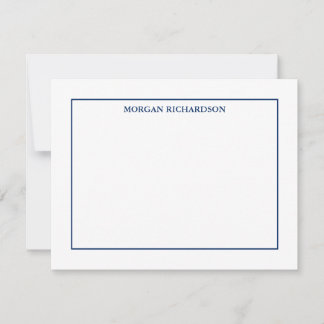 Professional Simple Navy Blue Personalised Card