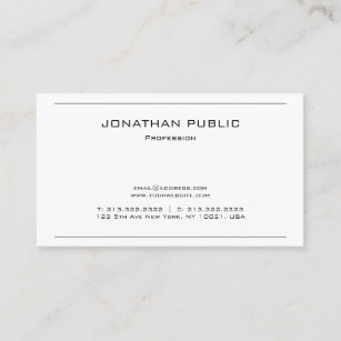 Professional Simple Plain Modern Elegant Design Business Card
