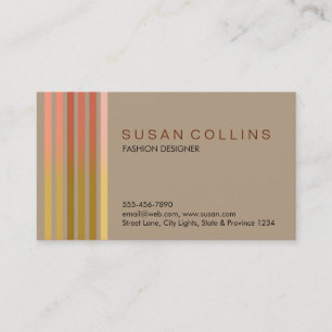 Professional Simple Plain Striped Elegant Modern Business Card