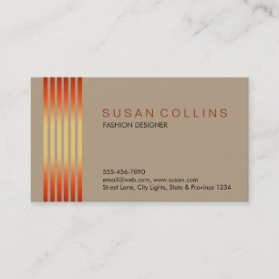 Professional Simple Plain Striped Elegant Modern Business Card
