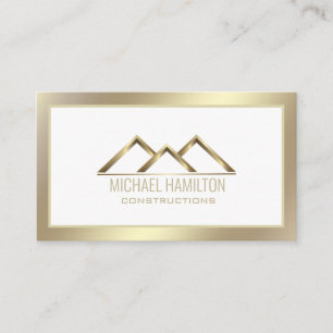Professional simple real estate construction logo business card