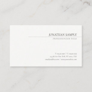 Professional Simple Template Cursive Italic Font Business Card