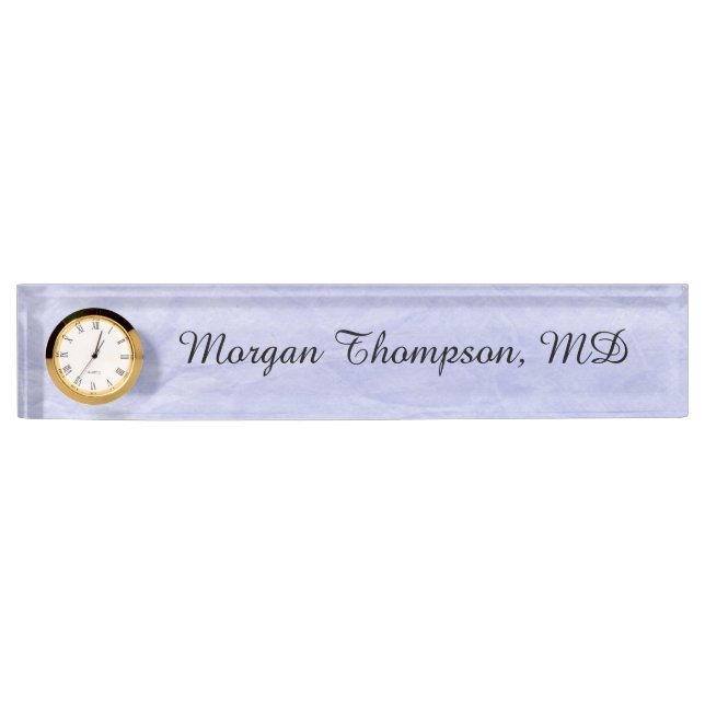 Professional Simple Vintage Blue Nameplate (Front)