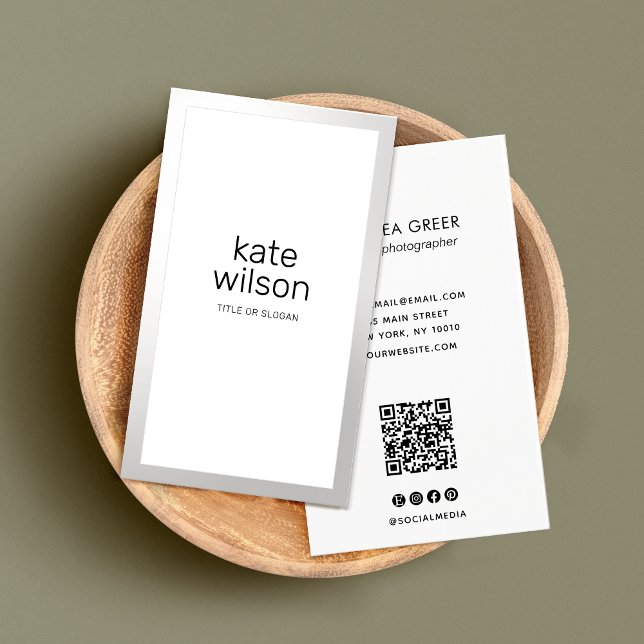 Professional Simple White Silver Border (Creator Uploaded)