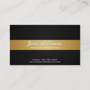 Professional single black metal professional gold business card