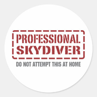 Professional Skydiver Classic Round Sticker