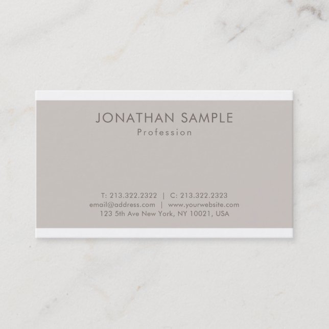 Professional Sleek Graphic Design Modern Luxury Business Card (Front)