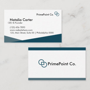 Professional Sleek Modern Typography Geometric  Business Card