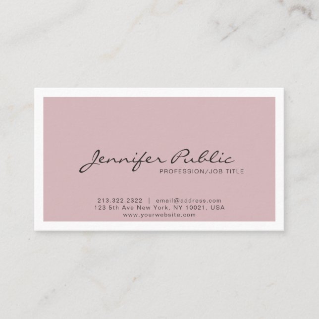 Professional Sleek Plain Classy Colours Modern Business Card (Front)