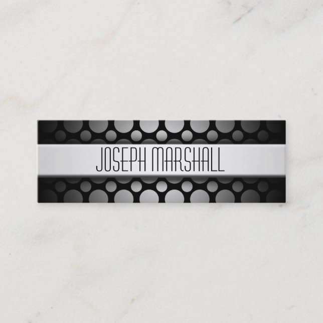 Professional Slim Line Black Business Cards (Front)
