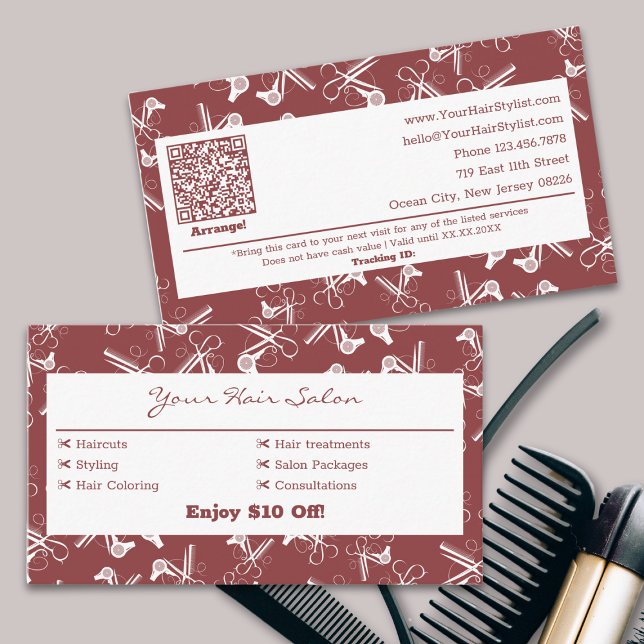 Professional Smoky Topaz & White Hairdresser Discount Card (Professional Smoky Topaz & White Hairdresser Discount Card)
