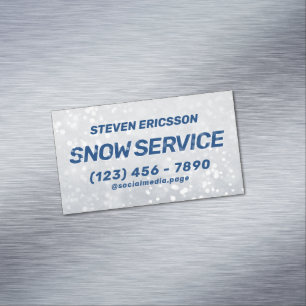 Professional snow removal winter service magnetic business card