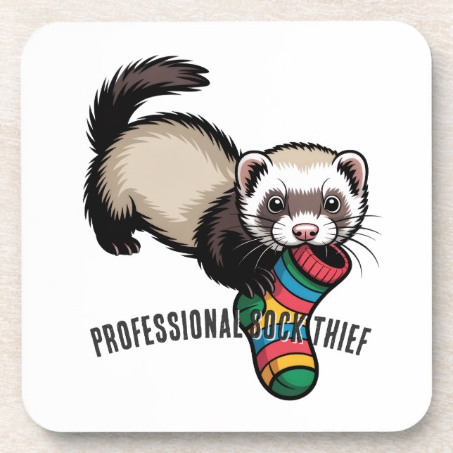 Professional Sock Thief Coaster (Front)