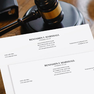 Professional Solo Practice Attorney at Law Black Custom Letterhead