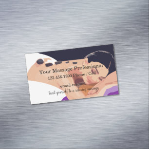 Professional Soothing Massage Magnetic Business Card