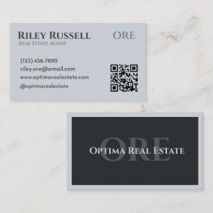 Professional Sophisticated Grey Black Typography Business Card