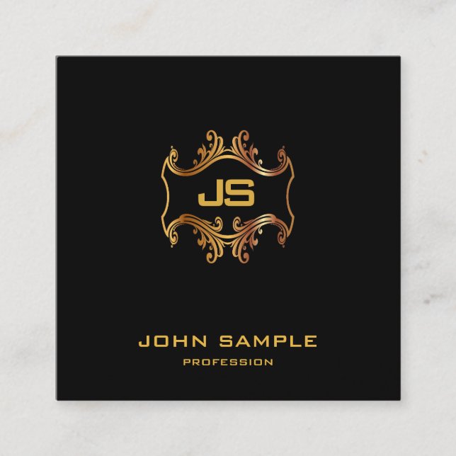 Professional Sophisticated Luxury Silk Square Square Business Card (Front)