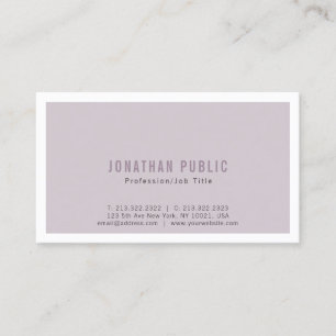 Professional Sophisticated Plain Modern Design Business Card