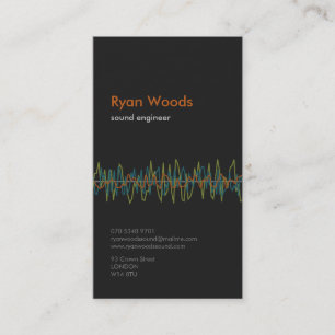Professional Sound Engineer Business Card