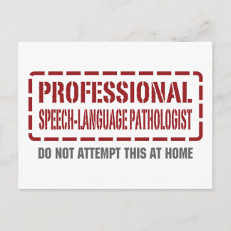 Professional Speech-Language Pathologist Postcard