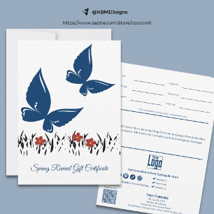 Professional Spring Butterflies Gift Certificate