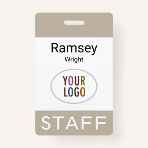 Professional Staff Name Badge Clip Reel Lanyard ID Badge