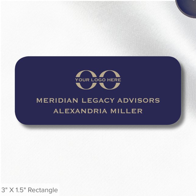 Professional Staff Name Tag with Company Logo (Creator Uploaded)
