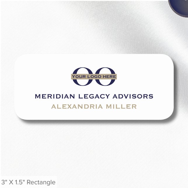 Professional Staff Name Tag with Company Logo (Creator Uploaded)