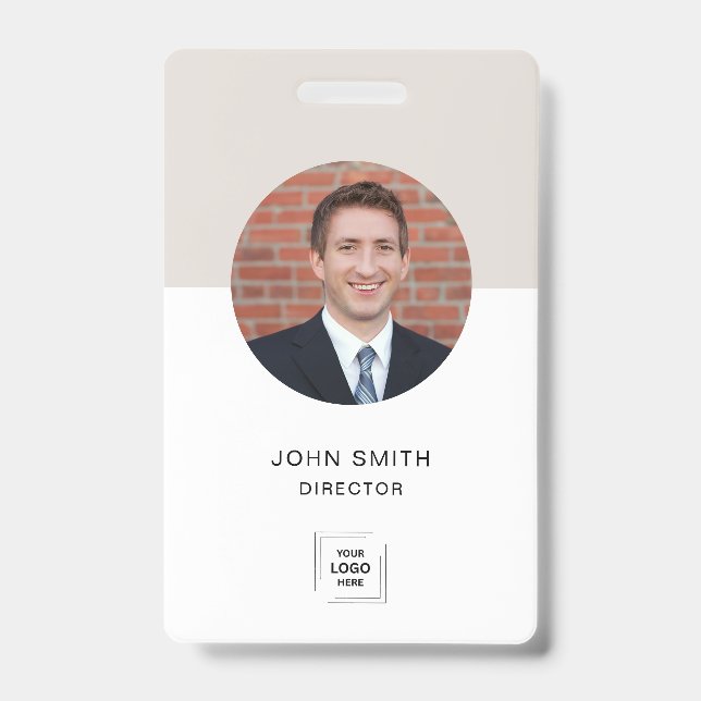 Professional Staff Photo Identity Design ID Badge (Front)