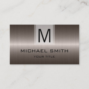 Professional Stainless Steel Metal Monogram #10 Business Card
