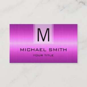 Professional Stainless Steel Metal Monogram #13 Business Card