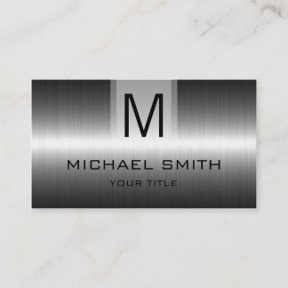 Professional Stainless Steel Metal Monogram #5 Business Card