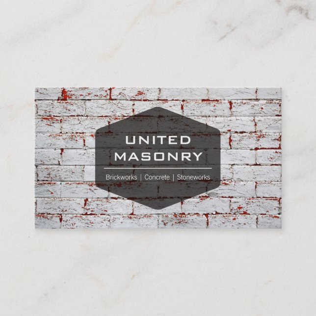 Professional Stone Masonry Business Card Design (Front)