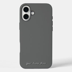 Professional Storm Dust, Grey Solid Colour iPhone 16 Plus Case