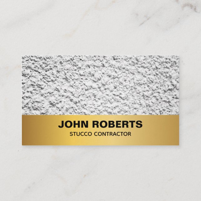 Professional Stucco Plastering Service Business Card (Back)