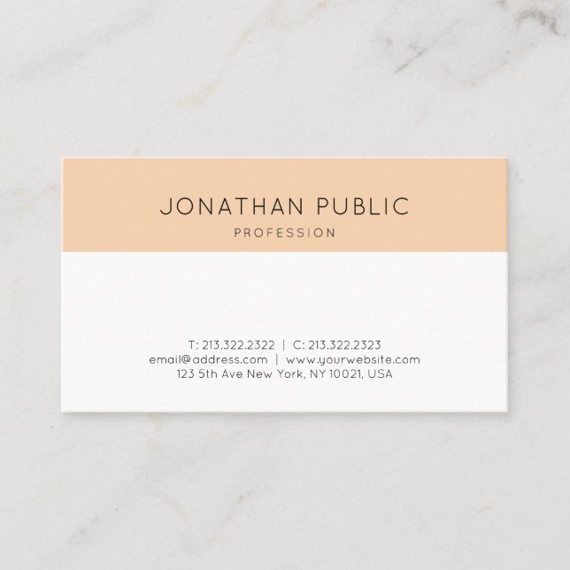 Professional Stylish Design Modern Minimalistic Business Card (Front)