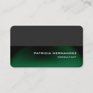 Professional Stylish Grey Green Modern Elegant Business Card