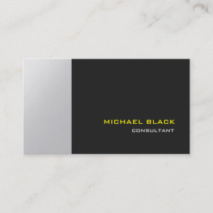 Professional Stylish Grey Modern Elegant Business Card