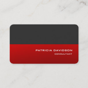 Professional Stylish Grey Red Modern Elegant Business Card